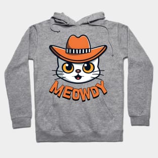 Meowdy! Cute Cowboy Cat Cartoon Hoodie